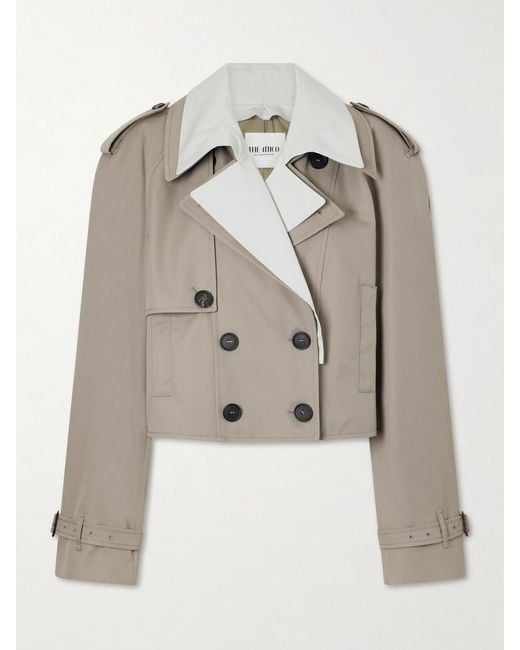 The Attico Natural Double-Breasted Trench Coat