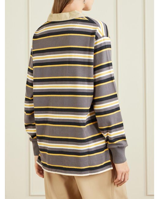 Sanderlak Multicolor Striped Cotton-Jersey Polo Shirt