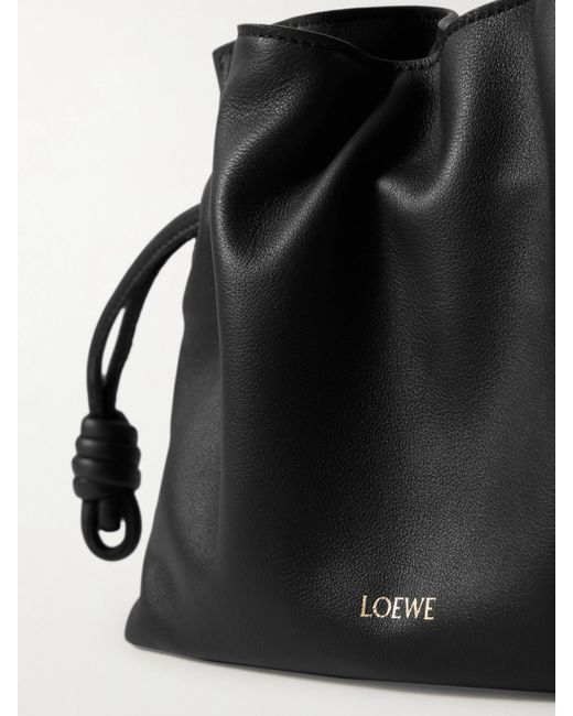 Loewe Black Flamenco Mini Leather Clutch