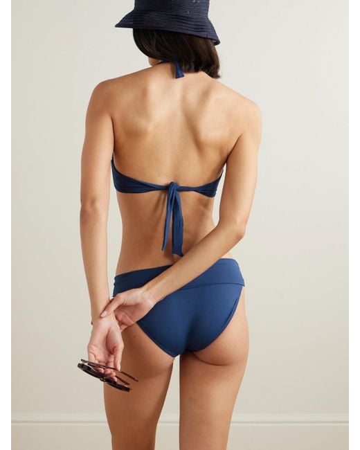 Melissa Odabash Blue Brussels Bügel-Bikini-Oberteil Mit Verzierung
