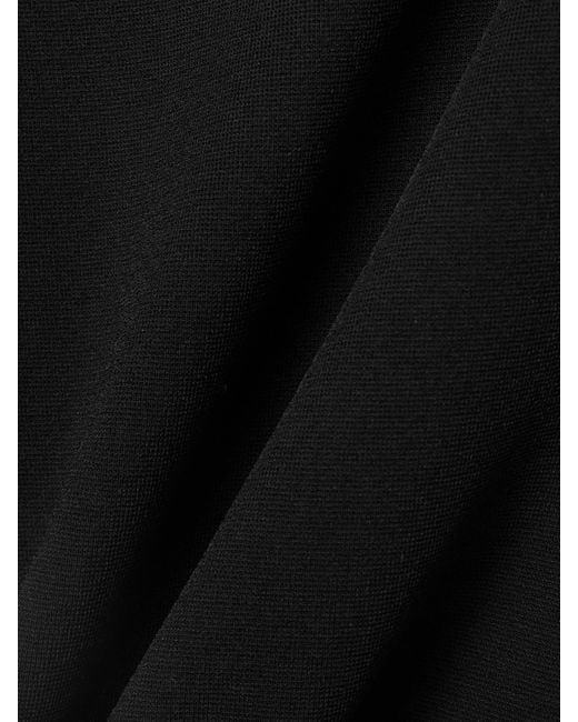 Another Tomorrow Black Net Sustain Cutout Knitted Top