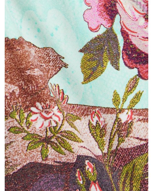 Skims Multicolor Roberto Cavalli Signature Swim Plunge Triangle Top