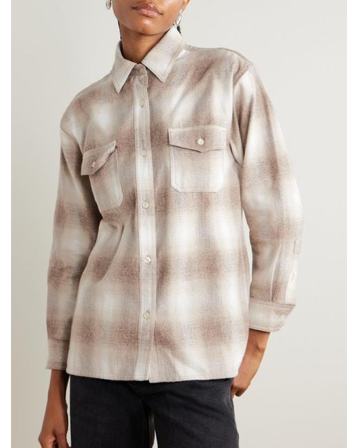 Citizens of Humanity Natural Kota Checked Cotton-Flannel Shirt