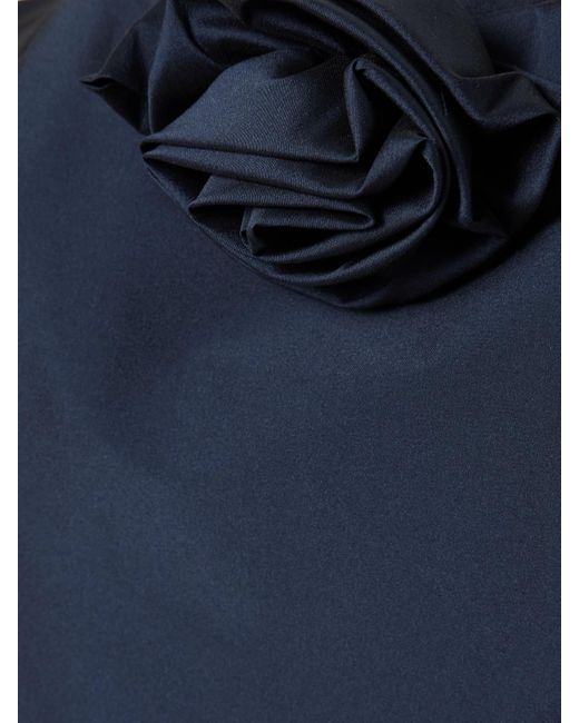 BERNADETTE Blue Lena Trägerloses Maxikleid Aus Taft Mit Applikation