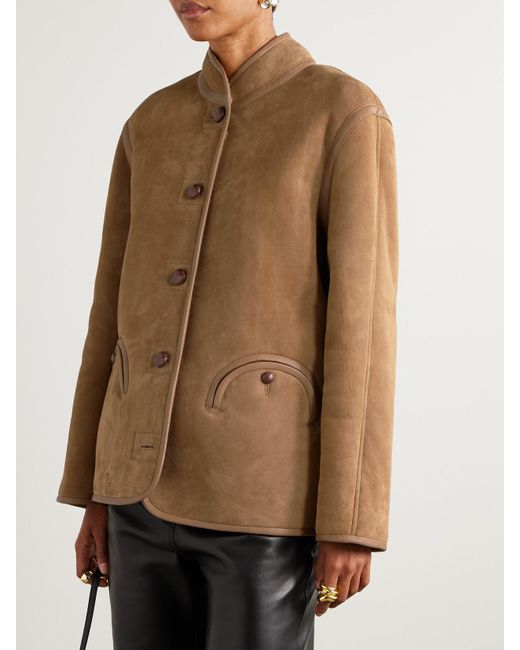 Blazé Milano Brown Tatoosh Jacke Aus Shearling