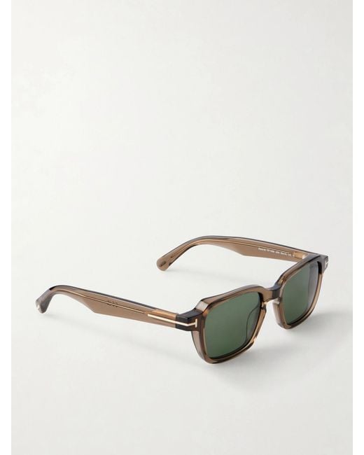 Tom Ford Green Ezra-02 Square-Frame Acetate Sunglasses