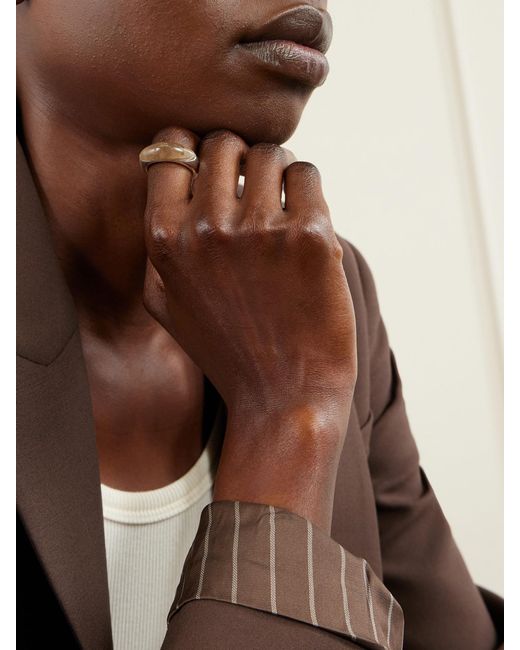 LIE STUDIO Natural Beatrice And Quartz Ring