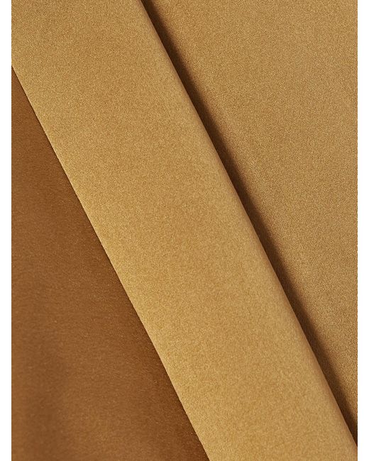 Zimmermann Natural Billow Pussy-Bow Belted Silk-Satin Midi Dress