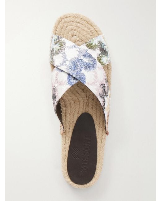 Missoni Blue Harlow Braided Flat Sandals