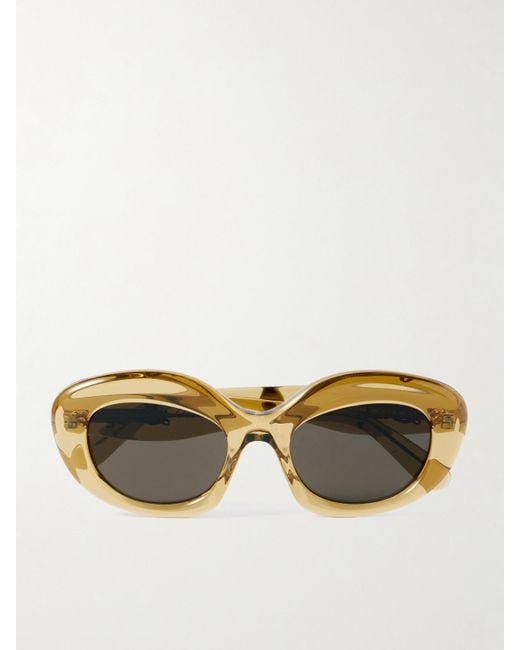 Loewe Green Curvy Oversized-Sonnenbrille Mit Rundem Rahmen Aus Azetat