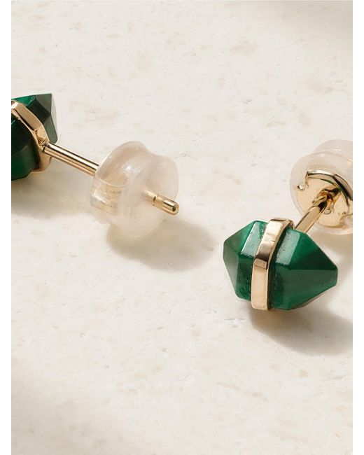 Melissa Joy Manning Natural 14-Karat Recycled Malachite Earrings