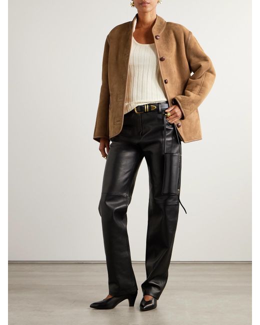 Blazé Milano Brown Tatoosh Jacke Aus Shearling