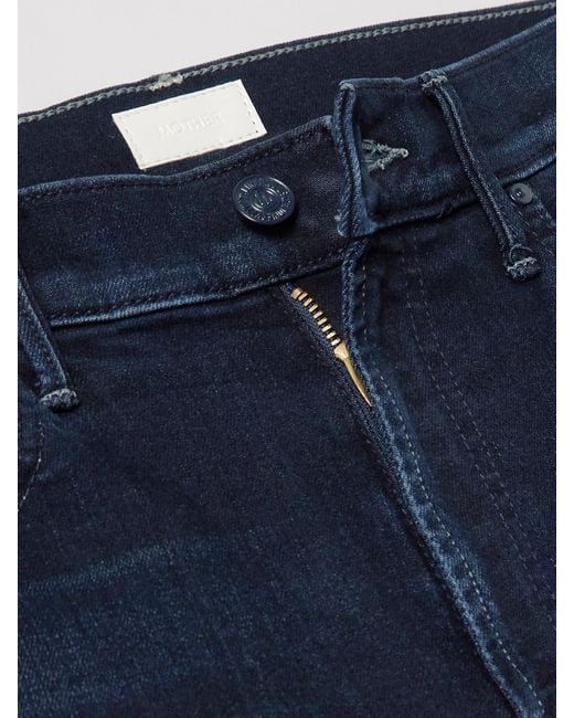 Mother Blue The Smokin Skimp High-Rise Bootcut Jeans