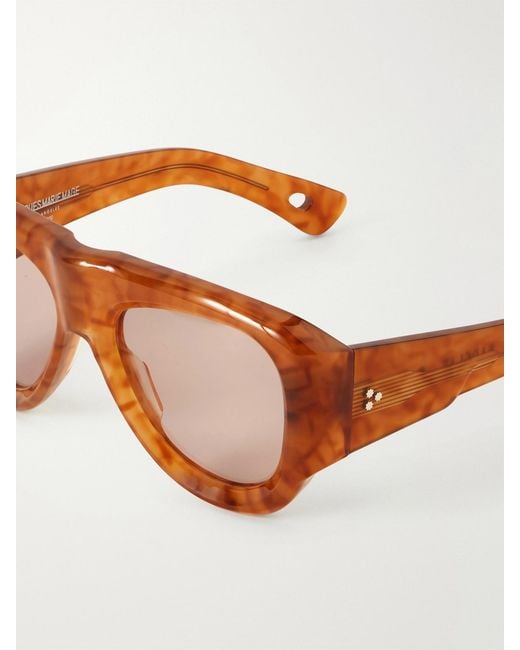 Jacques Marie Mage Orange Barclay D-Frame Acetate Sunglasses
