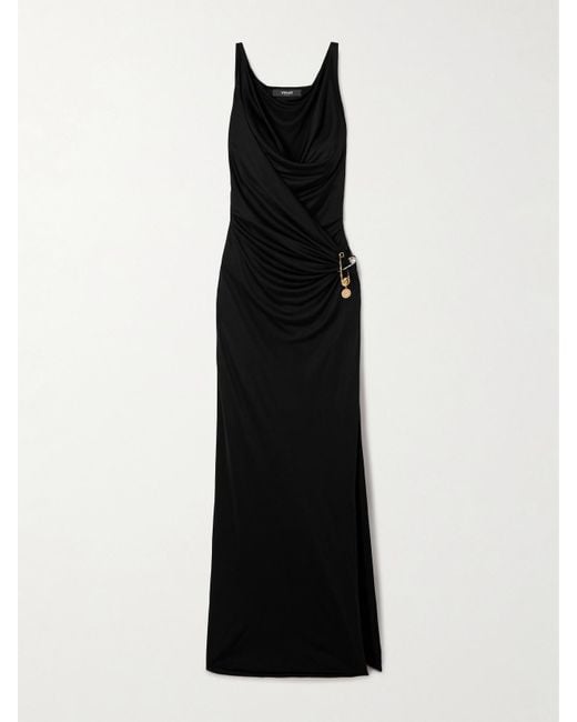 Versace Black Dress With Logo