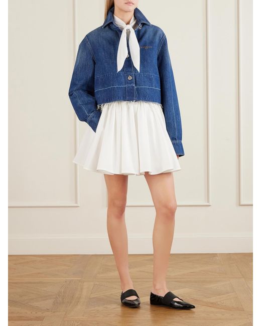 Givenchy Blue Raw Edge Denim Jacket