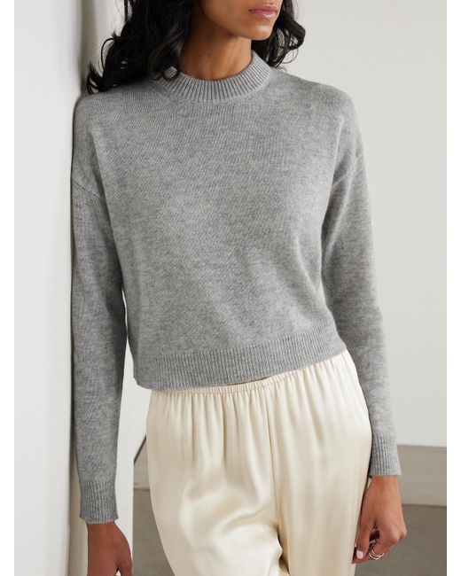 Allude Gray Pullover Aus Einer Woll-Kaschmirmischung