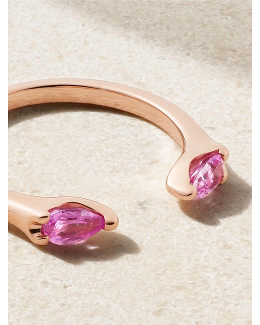 Anita Ko Natural Orbit Ring Aus 18 Karat Roségold Mit Saphiren