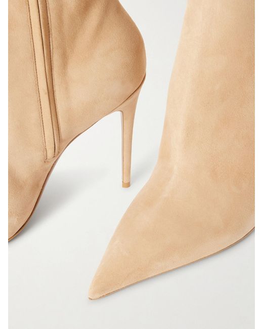 Paris Texas Natural Vera 85 Suede Ankle Boots