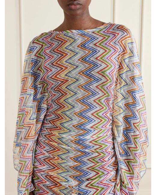 Missoni Natural Striped Crochet-Knit Cover-Up