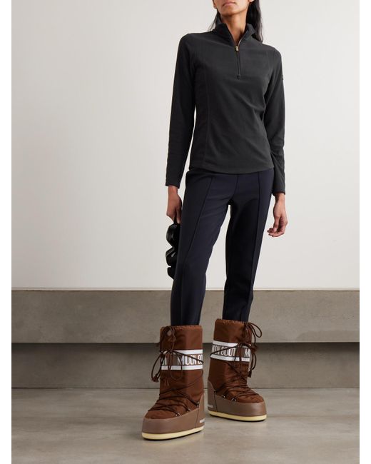 Bogner Black Medita Appliquéd Fleece Base Layer