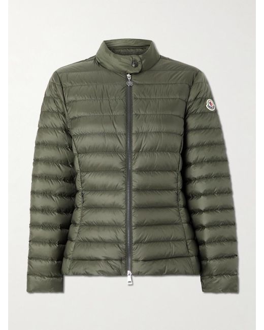 Moncler Green Igelle Daunenjacke Aus Gestepptem Shell Mit Wattierung