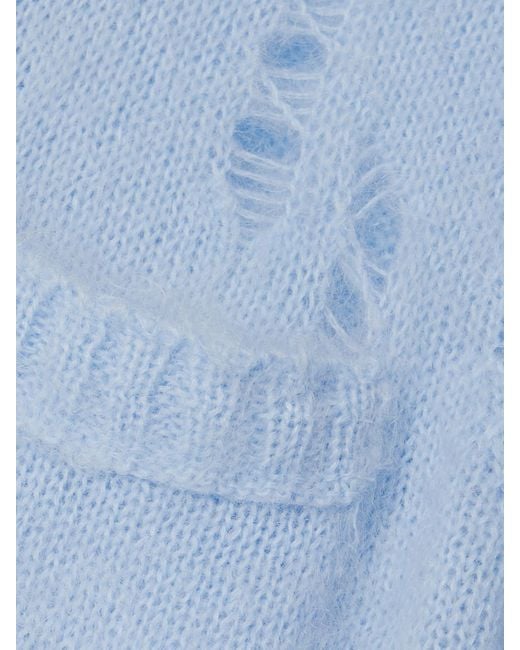 R13 Blue Gestrickter Cardigan Mit Distressed-Details
