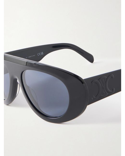 Céline Blue Aviator-Style Acetate Sunglasses