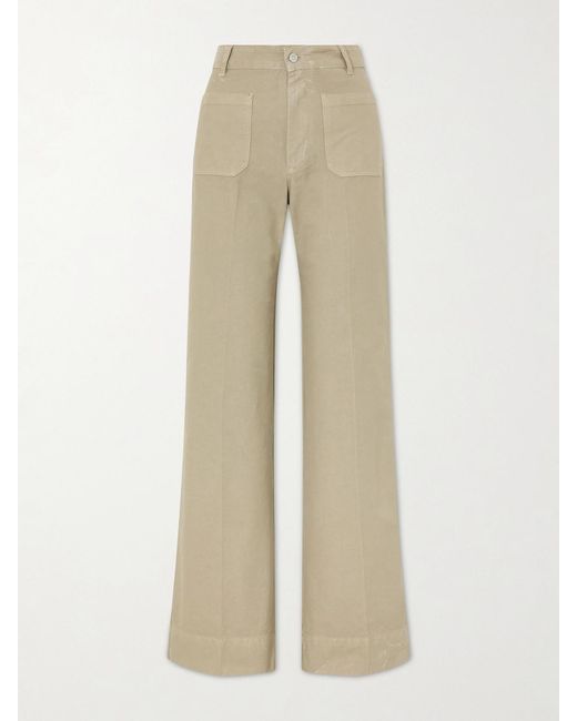 Victoria Beckham Natural Alina High-Rise Straight-Leg Jeans
