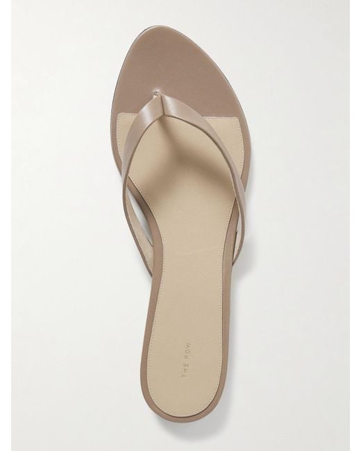 The Row Natural Flora Zehensandalen Aus Leder