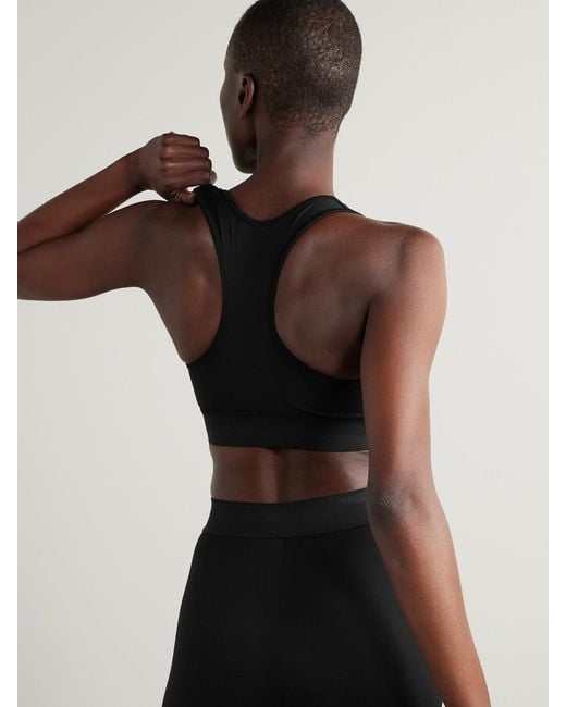 Wardrobe NYC Black Rhw Stretch-Jersey Sports Bra
