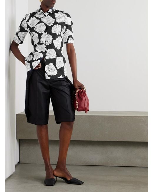 Marni White Floral-Print Cotton Shirt