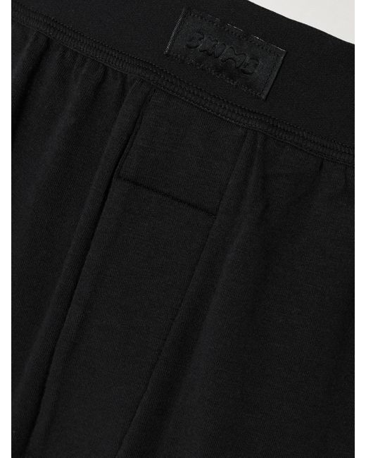 Skims Black Boyfriend Stretch-Modal And Cotton-Blend Jersey Track Pants