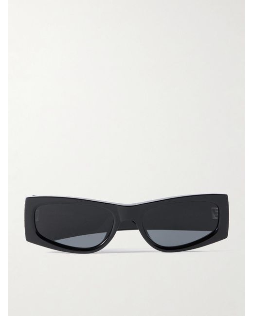 Lunettes De Soleil Carrées En Acétate Saint Laurent en coloris Black