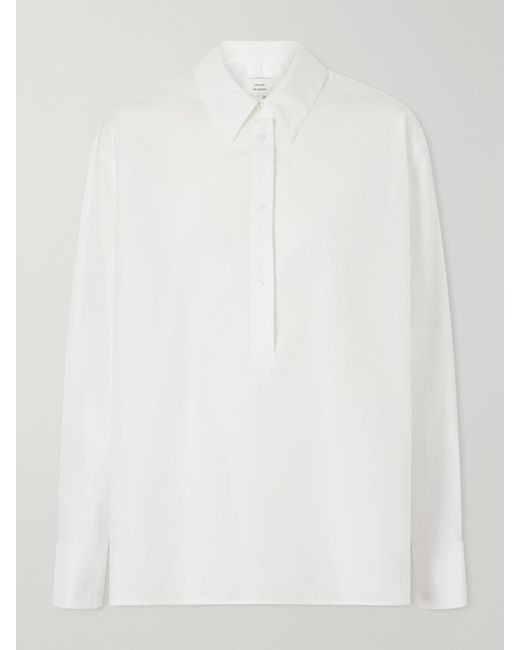 Loulou de Saison White Colin Cotton-Poplin Shirt