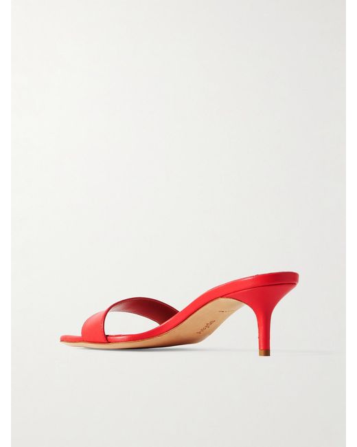 Aeyde Red Ilvy Leather Mules