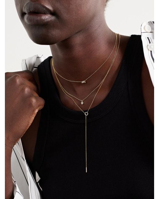 STONE AND STRAND Natural Essential 14-Karat Diamond Necklace