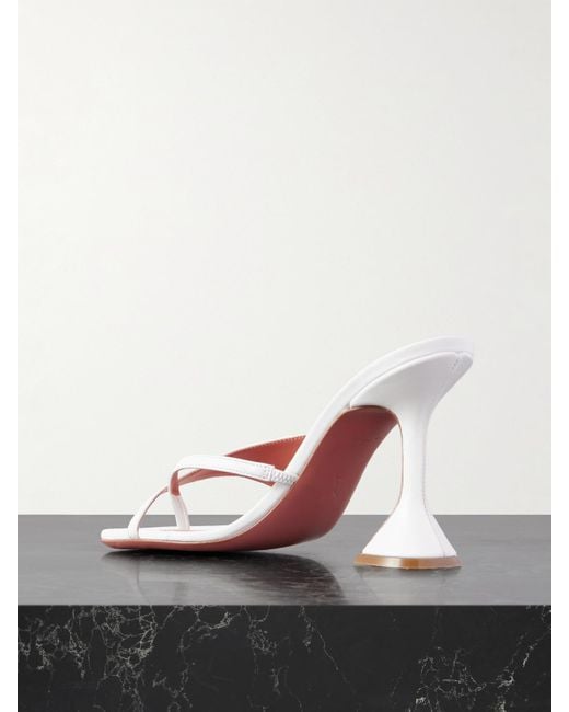 AMINA MUADDI White Shiona Leather Mules