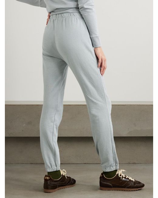 James Perse Gray Vintage French Cotton-Terry Track Pants