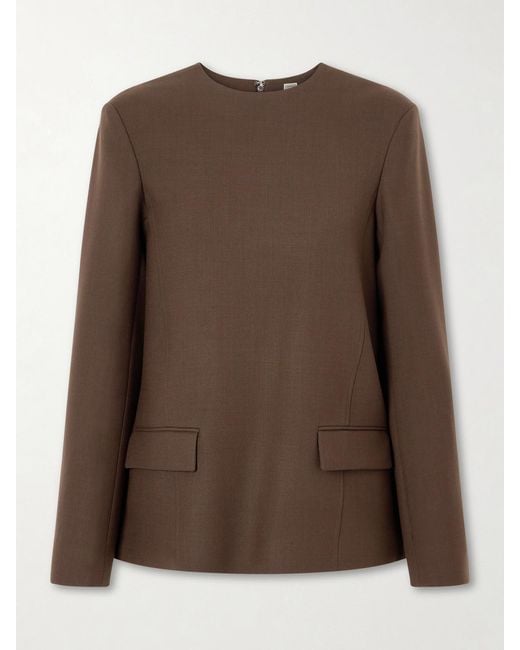 Totême Brown Twill Blouse