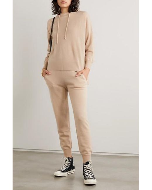 Allude Cashmere Hoodie And Track Pants Set In Tan Natural Lyst