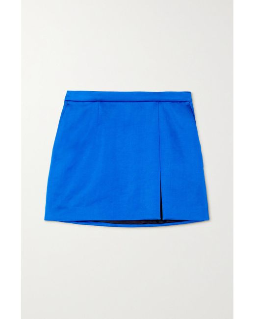 Dries Van Noten Duchesse-satin Mini Skirt in Blue | Lyst Canada