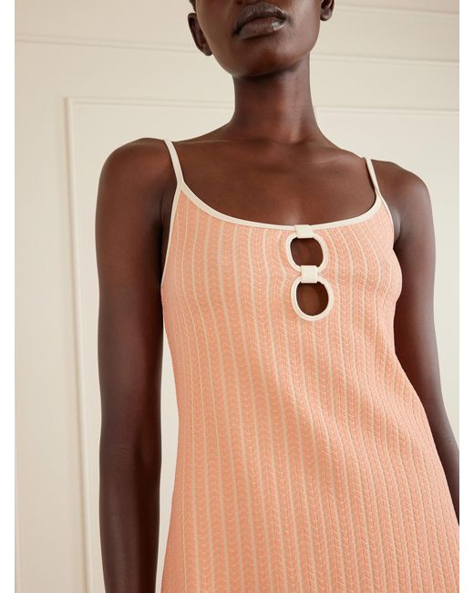 Eres Pink Vitality Cut-Out Jacquard Coverup