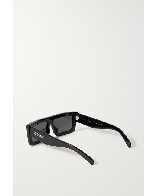 Celine Oversized D-frame Acetate Sunglasses in Black | Lyst