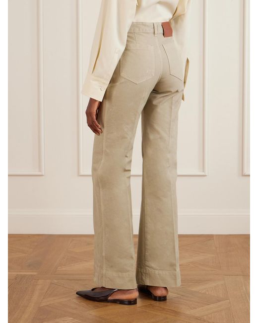 Victoria Beckham Natural Alina High-Rise Straight-Leg Jeans