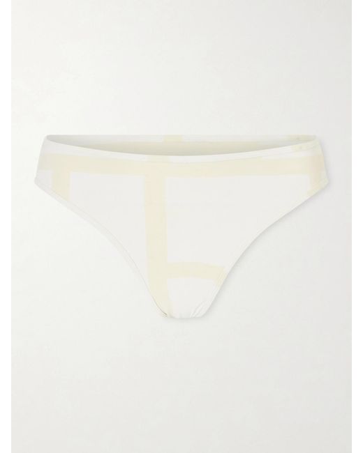 Totême Natural Monogram Printed Swim Shorts