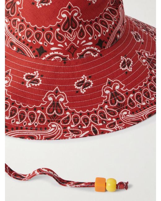 Call it By Your Name Red Capeline Reversible Cotton Bucket Hat