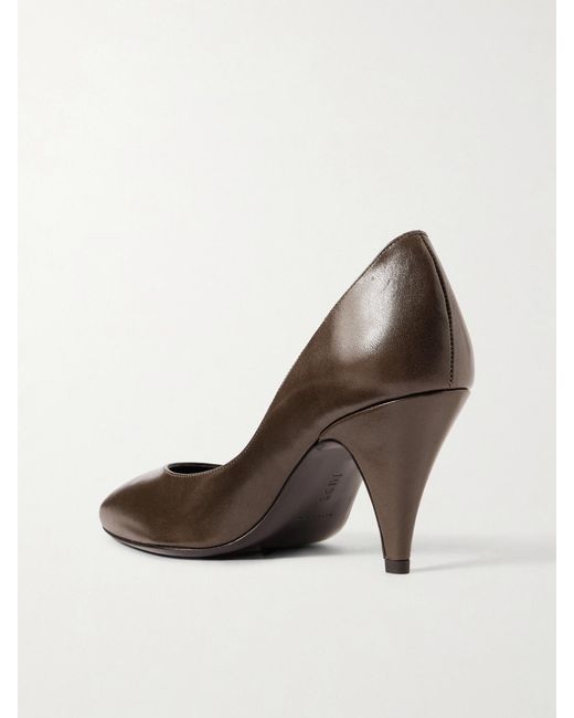 Jude White Haze Leather Pumps