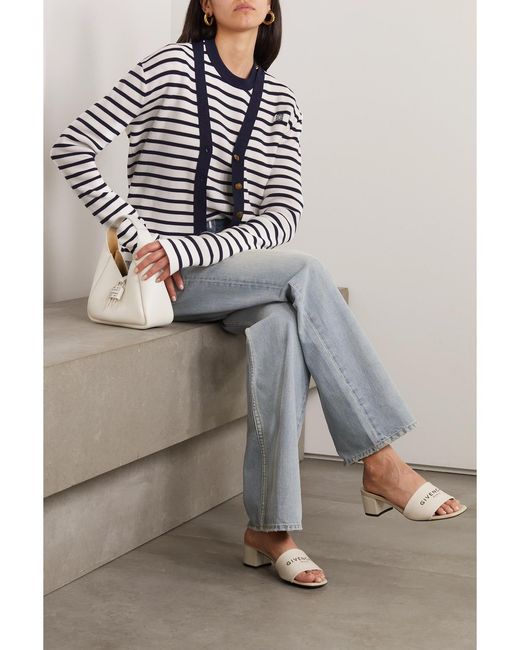 Givenchy Blue Striped Cotton Cardigan