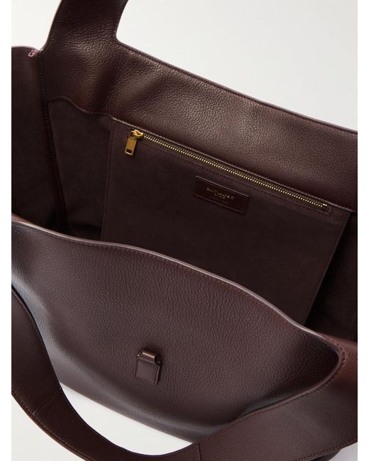 Saint Laurent Purple Le 5 À 7 Bea Leather Tote